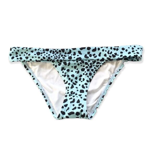 🆕Victoria’s Secret Swim Leopard Print Blue Bikini Bottom - Picture 1 of 5